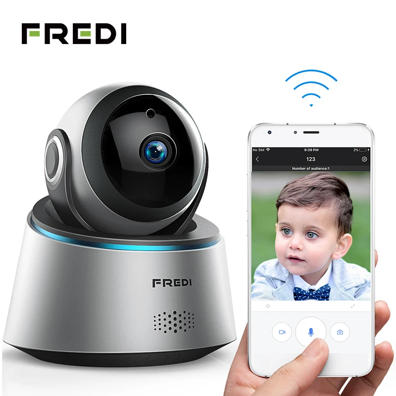 Беспроводная ip камера FREDI для домашнего наблюдения радионяня с Wi Fi и инфракрасным
