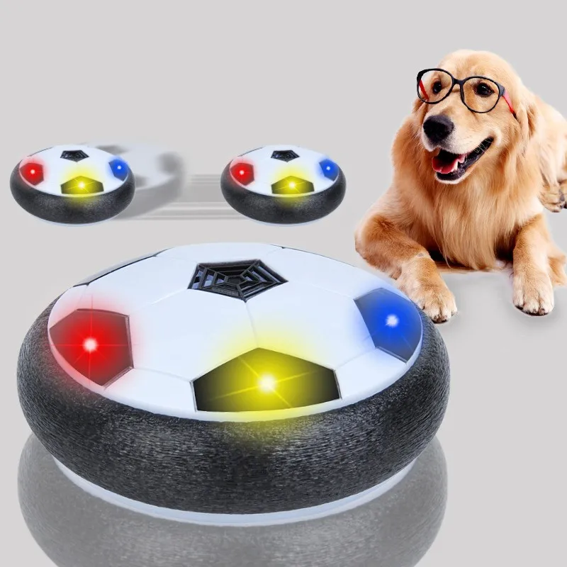Игрушка для домашних животных, собака, кошка, воздушная подушка, плавающие футбольные игрушки со светодиодными огнями на открытом воздухе, тренировочный мяч для домашних животных, игрушки, Новинка