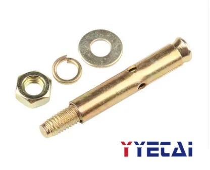 Yongyetai iron color zinc outer expansion bolt 6mm explosion screw expansion tube M6M8M10M12M14