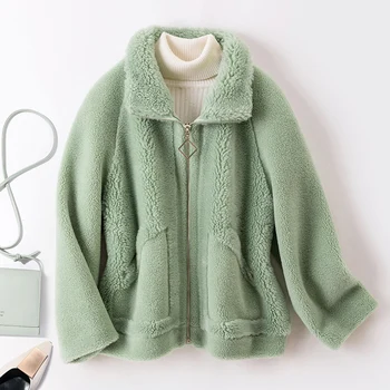 

Women New 2020 Winter Real Sheep Fur Coat Granular Sheep Shearling Overcoat Female Genuine Natural Lambs Wool Outerwear L938