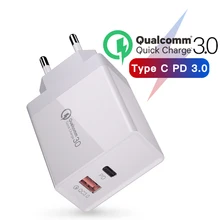 Usb type C PD зарядное устройство адаптер для iPhone 8 Быстрая зарядка QC3.0 Быстрая зарядка ЕС США вилка настенный мобильный телефон зарядное устройство для samsung htc
