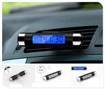 

auto parts 2-in-1 car clock thermometer Clip air conditioner outlet for Jeep Renegade Cherokee SAHALA Liberty Trailhawk