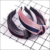 Korean-style Hair Accessories Solid Color Gold Velvet Elasticity Fleece Large Rims Headband Head Buckle Knot Hair Bands Women's