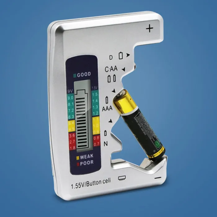 Горячая Универсальный тестер батареи Контролер метр для AA AAA C D N 1,55 V 9V кнопки сотового D6