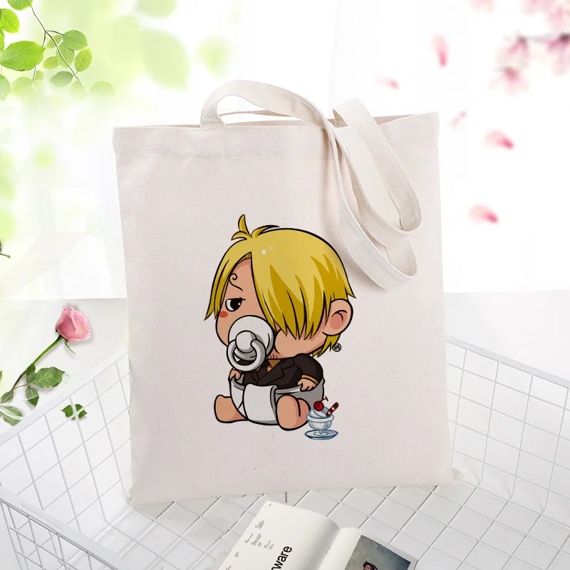 one piece Canvas Tote Bag Shopping Bag Custom Print Logo Text DIY Daily Use Eco Ecologicas Handbag Reusable Recycle