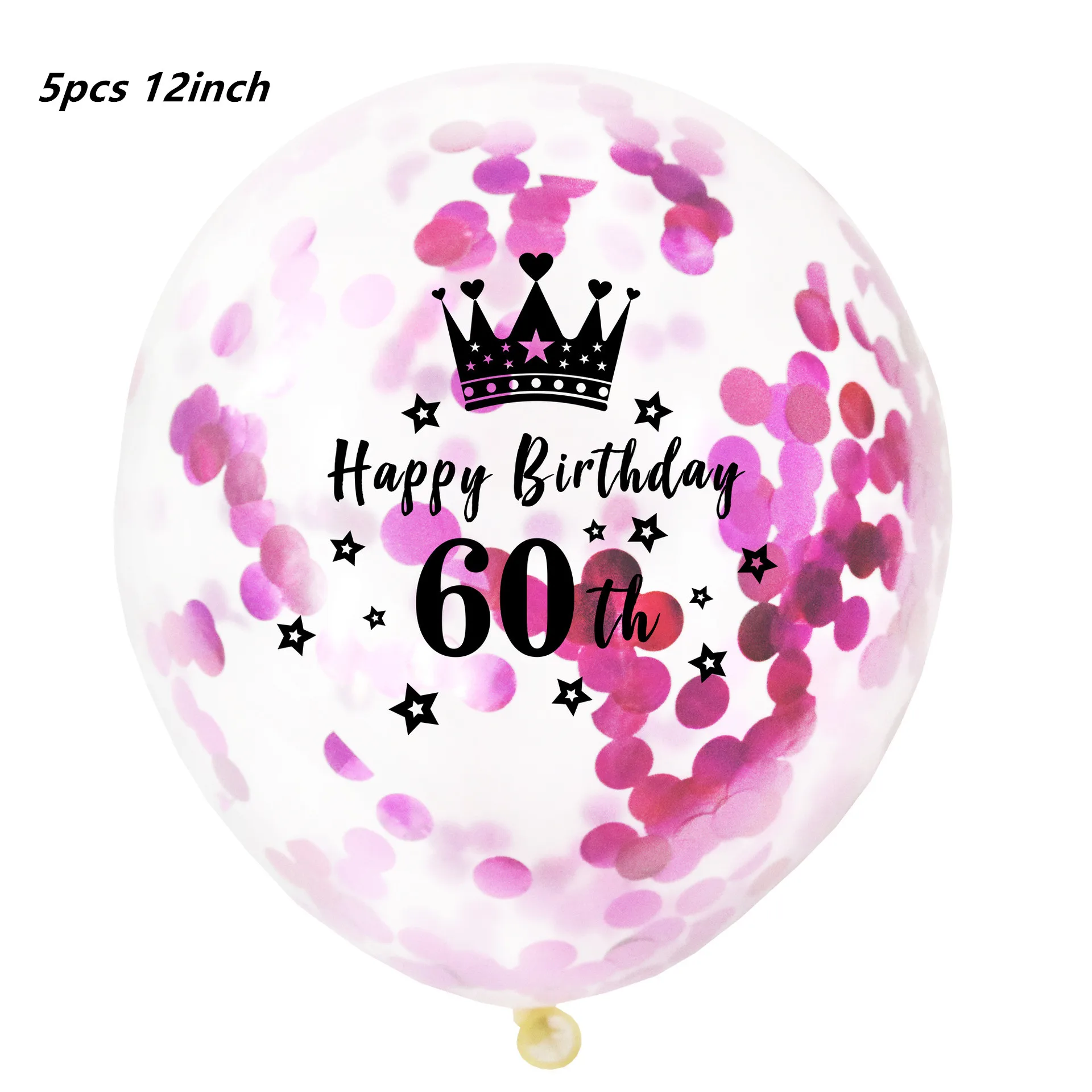 10 шт 12 дюймов 21th 30th 40th 50th 60th шарики ко дню рождения воздушные шары для дня рождения вечеринки 30 40 50 60 70 80 шарики ко дню рождения s шарики для вечеринки - Цвет: 5pcs rose red 60