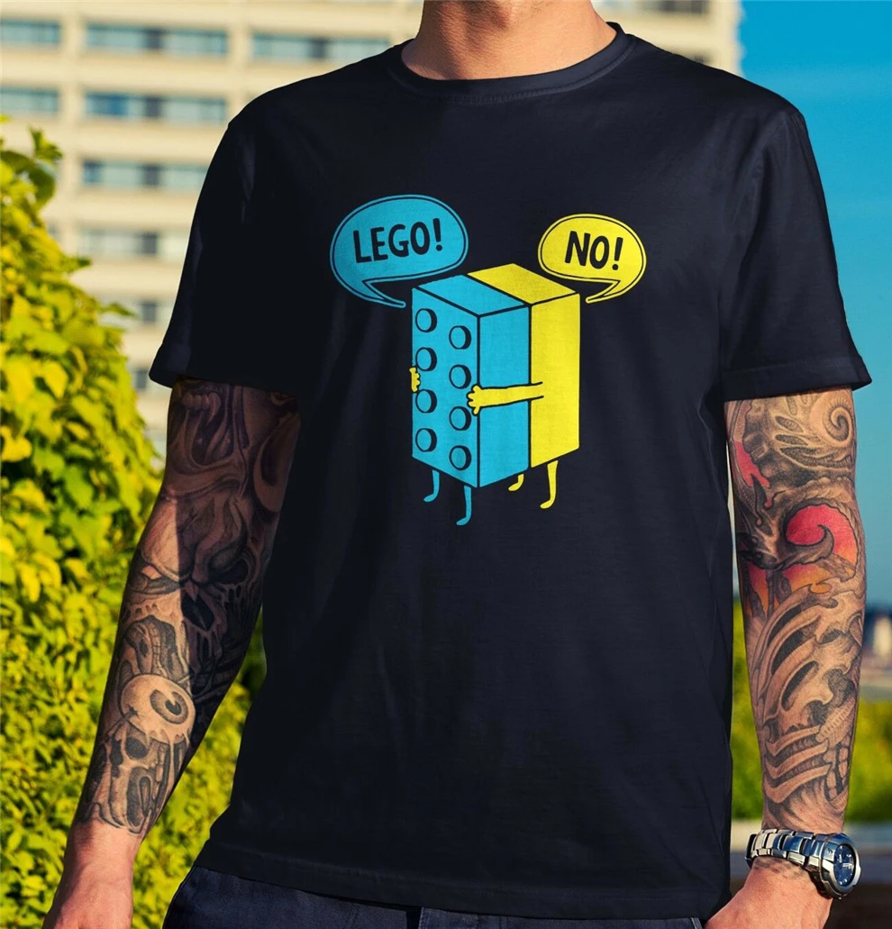 Мужская футболка Lego забавный подарок с надписью объем ятия новинка забавная
