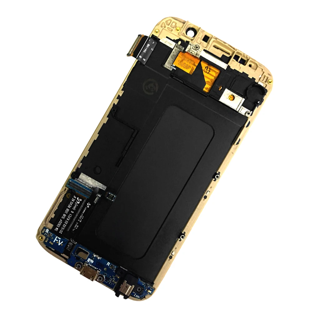 5,1 ''lcd с рамкой для SAMSUNG Galaxy S6 G920 G920F дисплей кодирующий преобразователь сенсорного экрана в сборе
