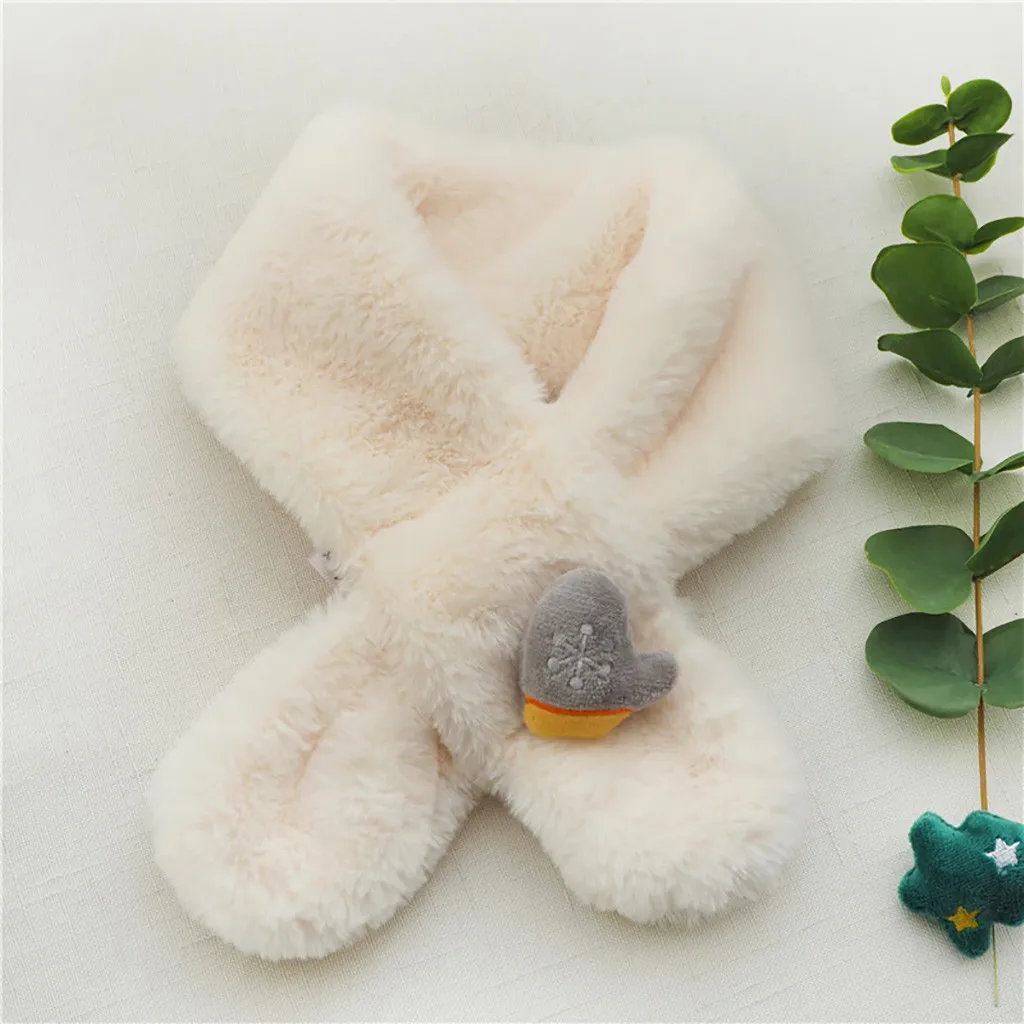 Christmas series imitation rabbit hair children bib winter warm scarf Christmas series imitation rabbit hair children's bib#40