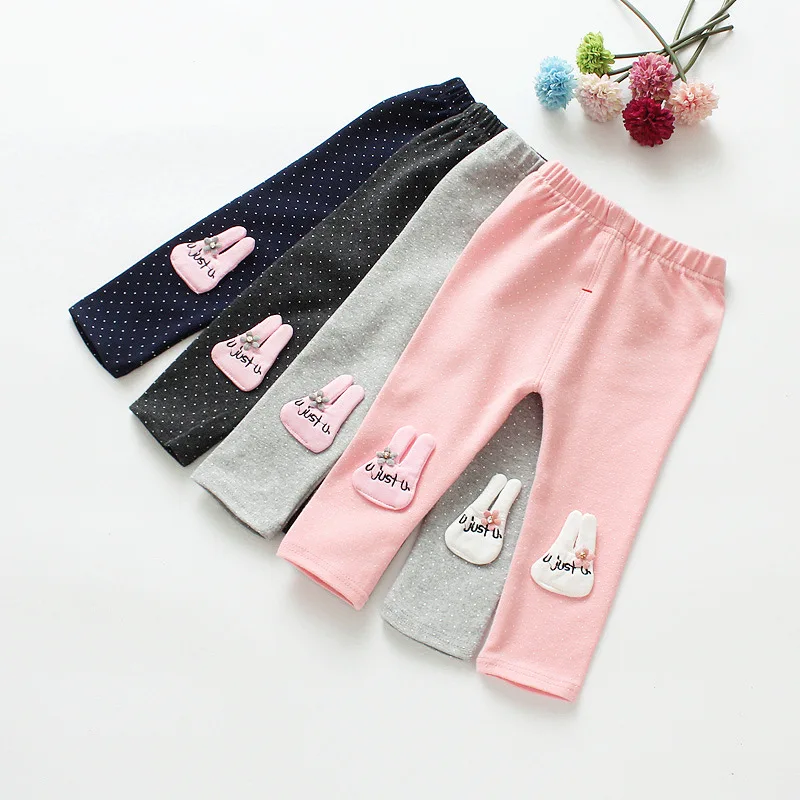 

Children Autumn Leggings 0-3-Year-Old Girls' Cropped Pants Korean-style Versatile Spring And Autumn Infants Baby Girls Pants Who