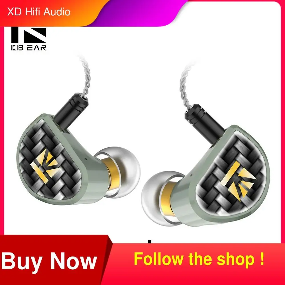 

KBEAR Diamond-like carbon (DLC) coated PET In ear Earphone HiFi DJ sports Balanced headset TRN I3 I4