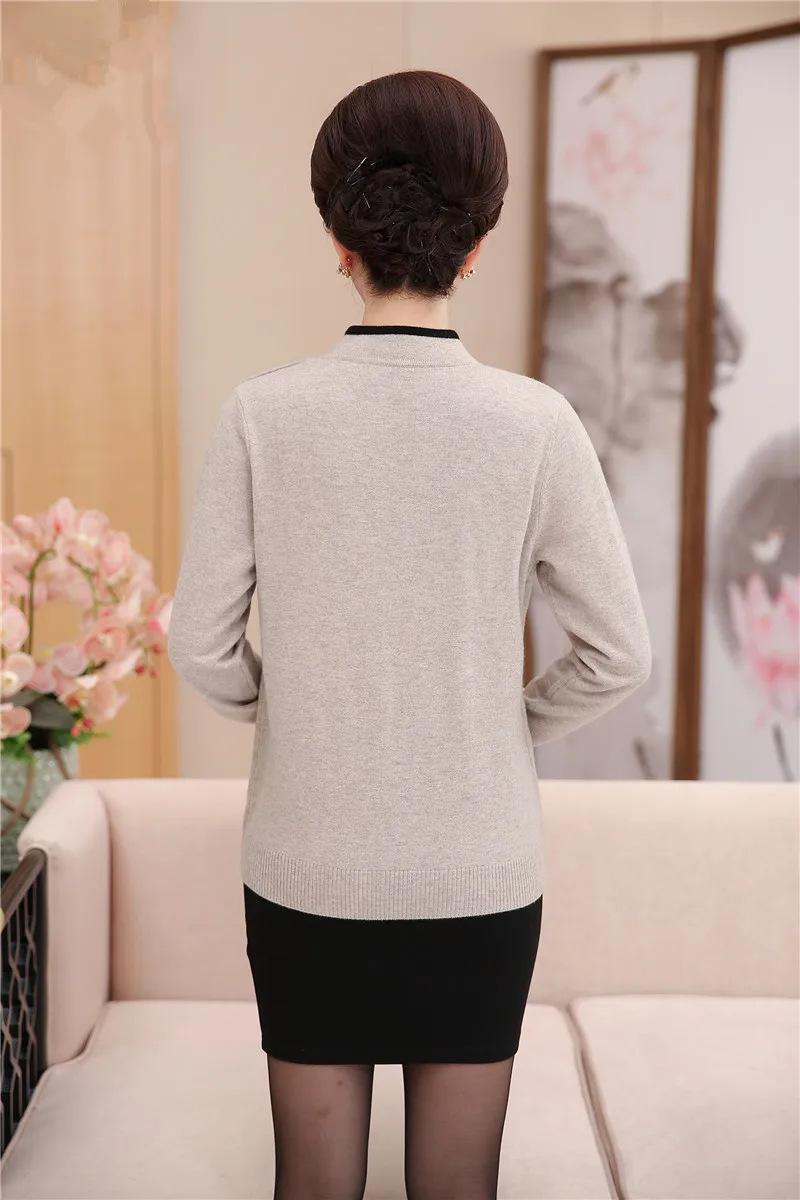 Женский кашемировый свитер теплый вязаный элегантный blusa tricot осень зима плюс размер поддельные свитера из двух частей Одежда для мамы