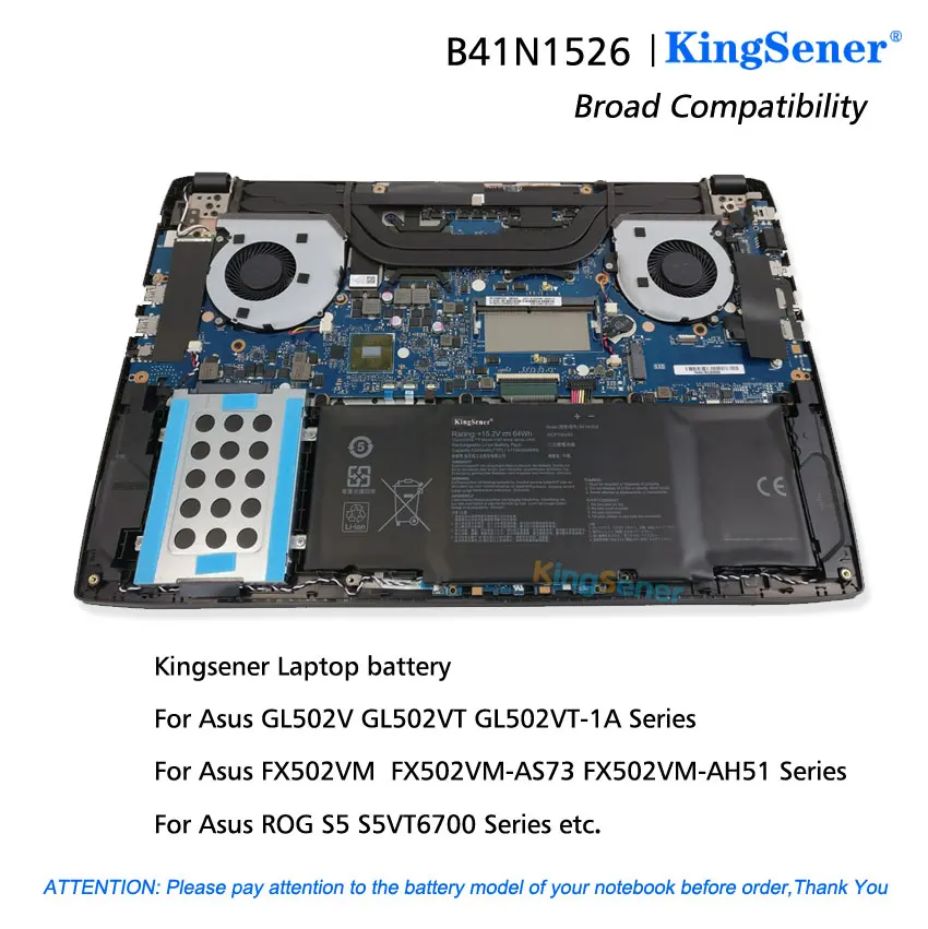 Kingsener-bateria para Computador Portátil B4suave Bateria para Notebooks Asus Rog Strix Gl502 Gl502v Gl502vt Gl502vt1a Gl502vm s5 Baterias p/ laptop - Imagem 4