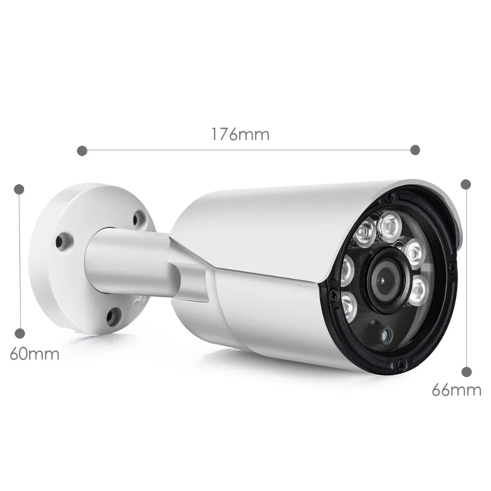 Audio IP Camera 4K 8MP H.265 5MP 4MP Outdoor Bullet CCTV for POE NVR System Security Surveillance IR Metal Camera POE portable security camera