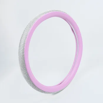

Pink Steering Wheel Cover Bling Diamond Car Replacement Unique Fashion