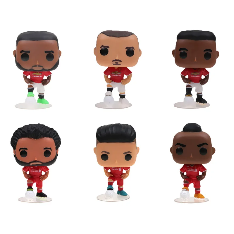 FUNKO POP фигурку Urbanvinyl кукла модель игрушки Футбол звезды EPL изображение Paul Pogba с именами компани Лукаку Салах грива подарок для детей