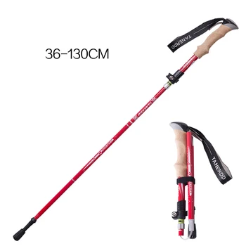 

1 Pair Ultralight Trekking Poles 5 Sections Adjustable Folding Adjustable Walking Hiking Sticks Optional Color