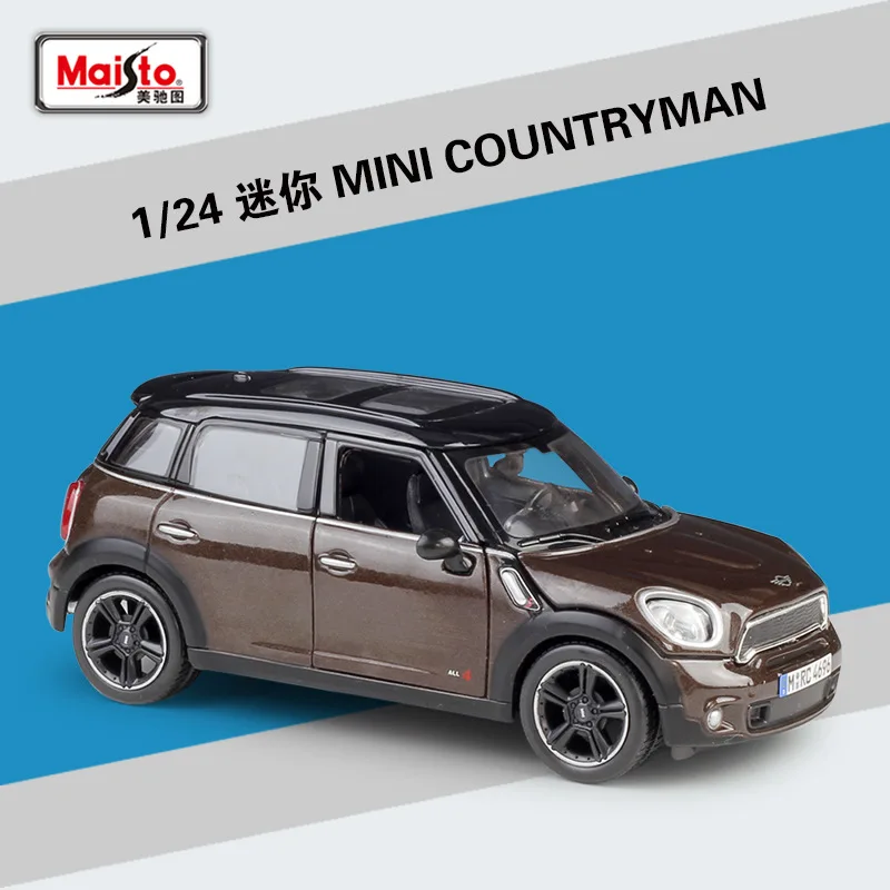 Maisto литье под давлением 1:24 Mini Countryman синий коричневый серебряный сплав модель автомобиля для взрослых Коллекция игрушек автомобиль игрушки для детей