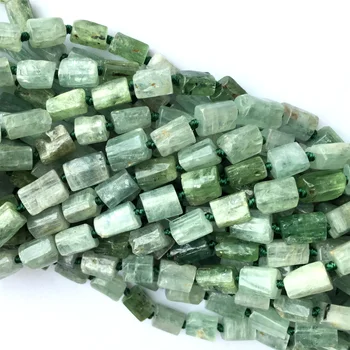 

High Quality Natural Genuine Raw Mineral Green Kyanite Nugget Free Form Smooth Beads 06137
