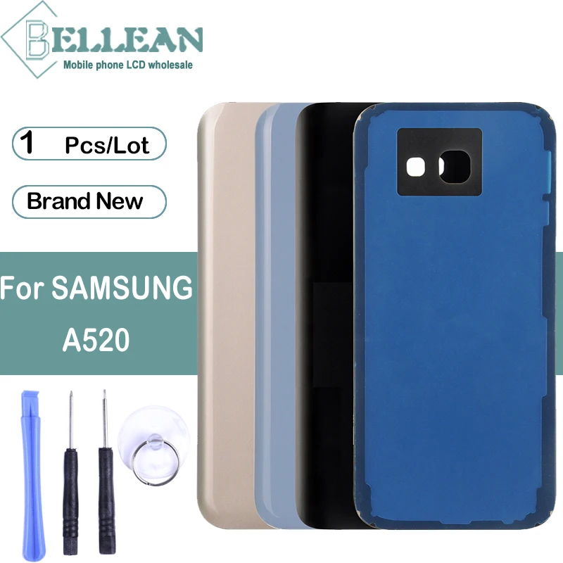

1Pcs Dinamico A520F A5 2017 Back Glass For Samsung Galaxy A520 Battery Back Cover Housing Rear Glass Door Case Free Russian