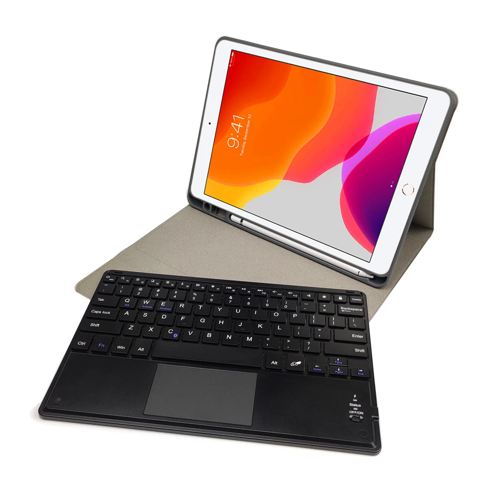  Keyboard Case For iPad 10.2 inch 2019 7th Gen Tablet Case PU Leather Flip Stand Detachable Bluetoot
