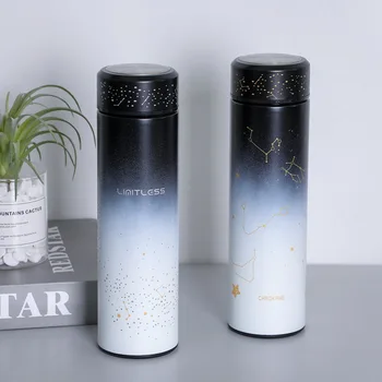 

500ML Portable Starry night light Stainless Steel Water Bottle Vacuum Insulated Thermal Sports Chilly Flask/warm cup Travel Mug