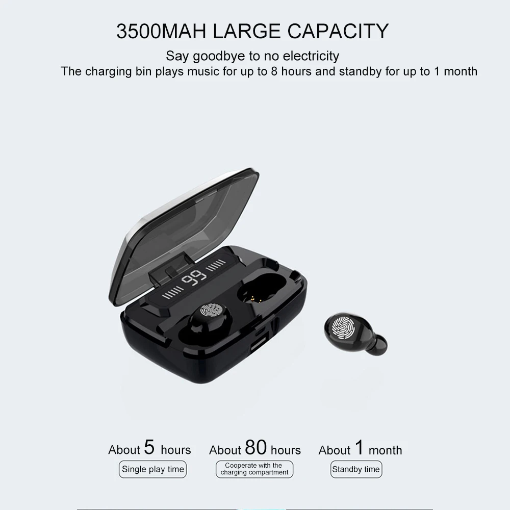 Tkey, беспроводной Bluetooth 5,0, наушники, новинка, F9 TWS, наушники, глобальная Спортивная беспроводная гарнитура, светодиодный дисплей, 3500 мАч, внешний аккумулятор