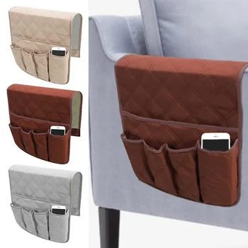 

5 Pocket Sofa Armchair Storage Bag for TV Remote Control Magazine Book Phone Waterproof Couch Armchair Hanging Organizer Holder
