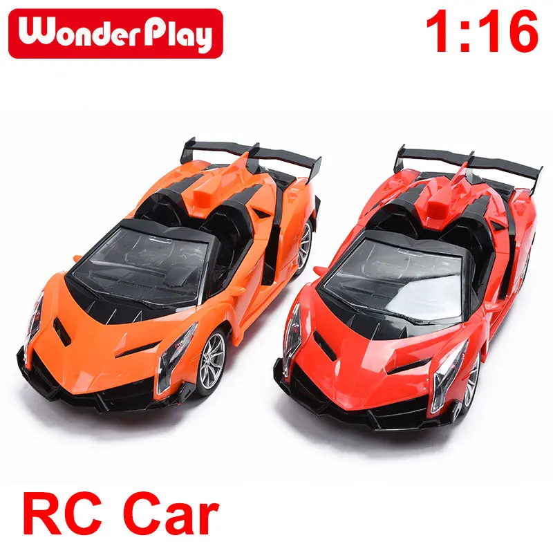 

Wonderplay 1:16 4wd rc car speed 2.4g radio rc auto for Lamborghini with Head and Rear lights alloy remote toy cars for Children