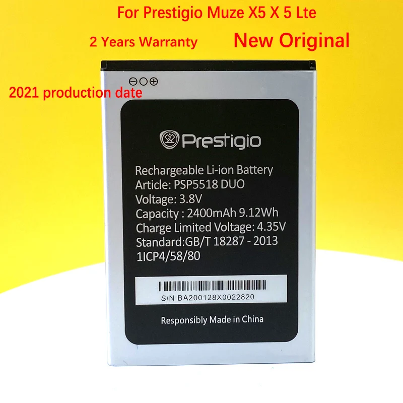 В наличии 100% Новый оригинальный Батарея для мобильного телефона Prestigio PSP5518 DUO/Muze X5