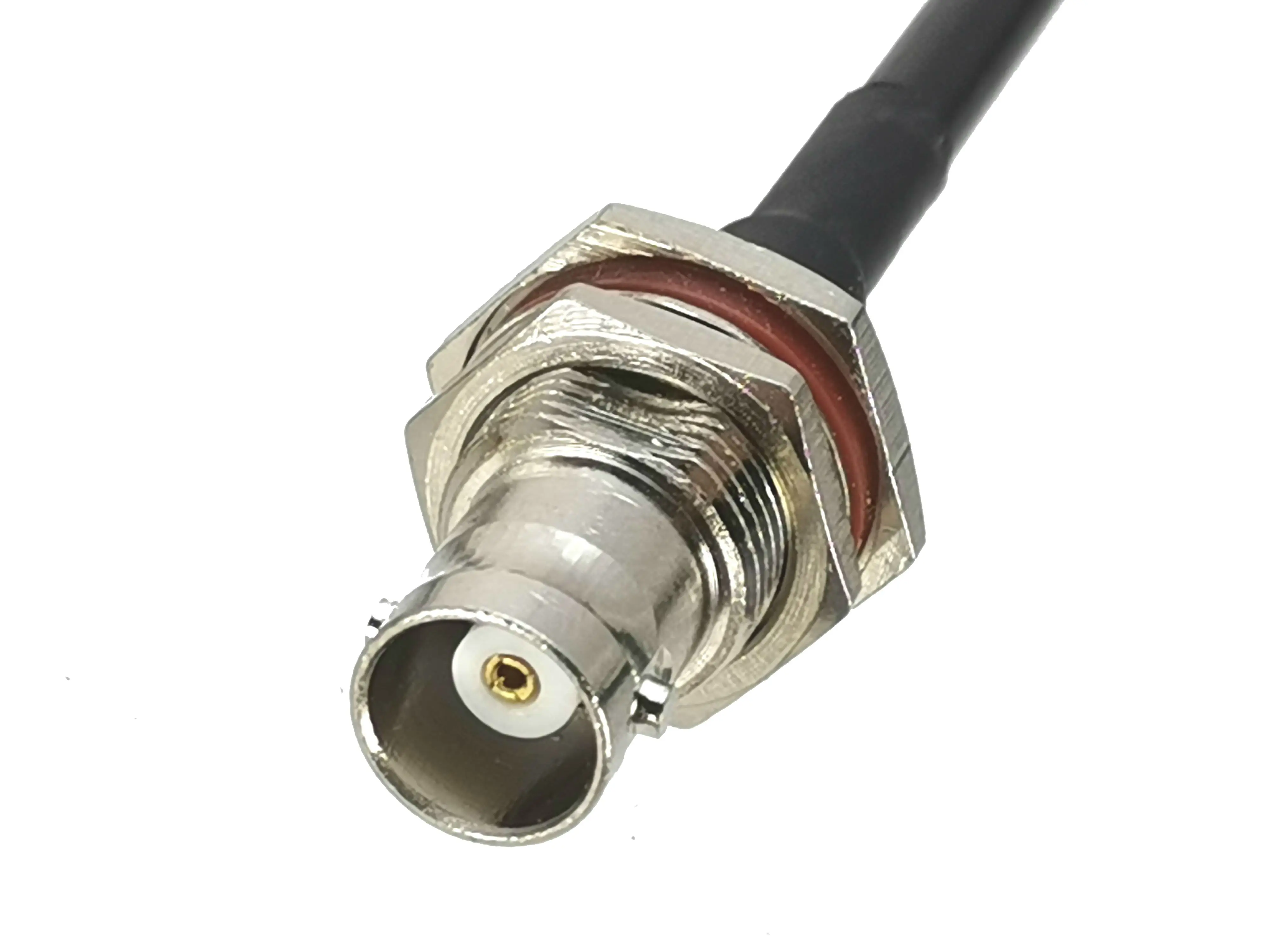 1pcs RG58 BNC Female Jack Bulkhead Nut to BNC Male Plug Right Angle RF Coaxial Connector Pigtail Jumper Cable New 6inch~5M