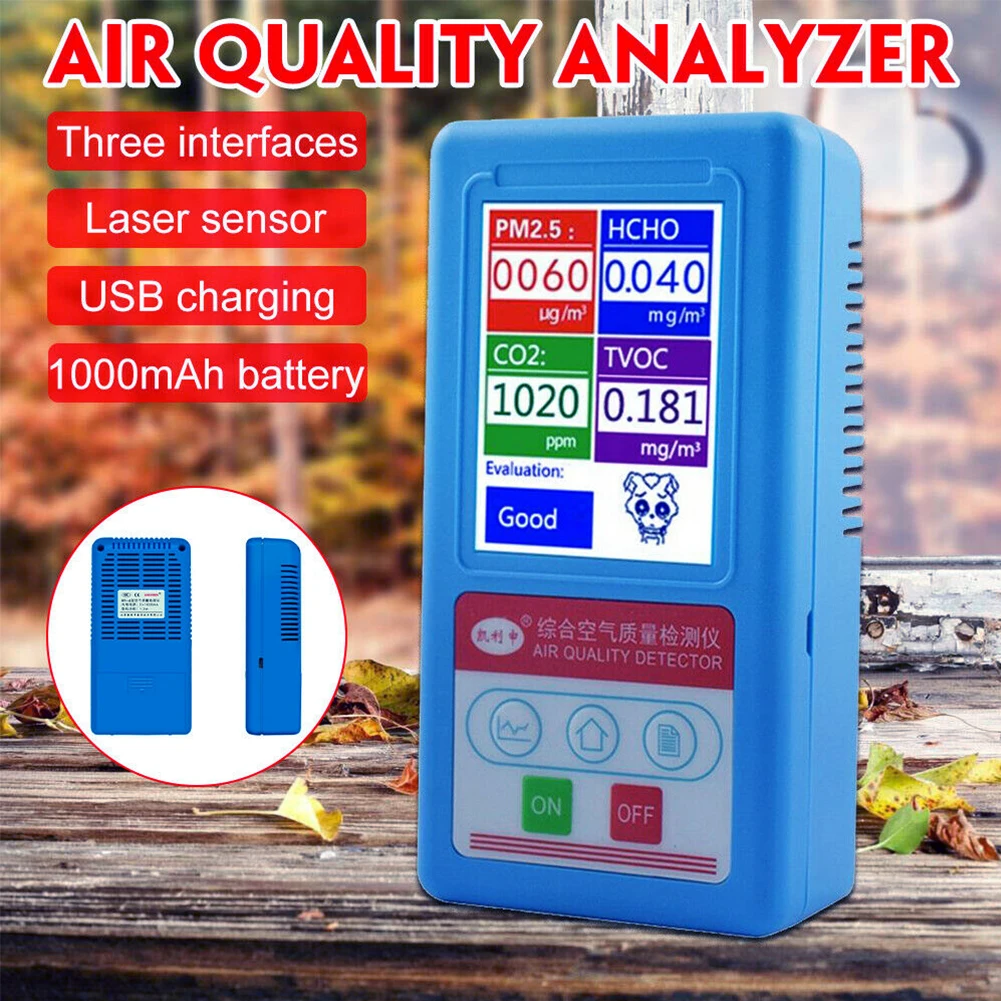 A PM2.5 10 1,0 формальдегид на батарейках профессиональный измеритель анализатор частиц Датчик USB детектор качества воздуха Ручной цифровой - Цвет: A