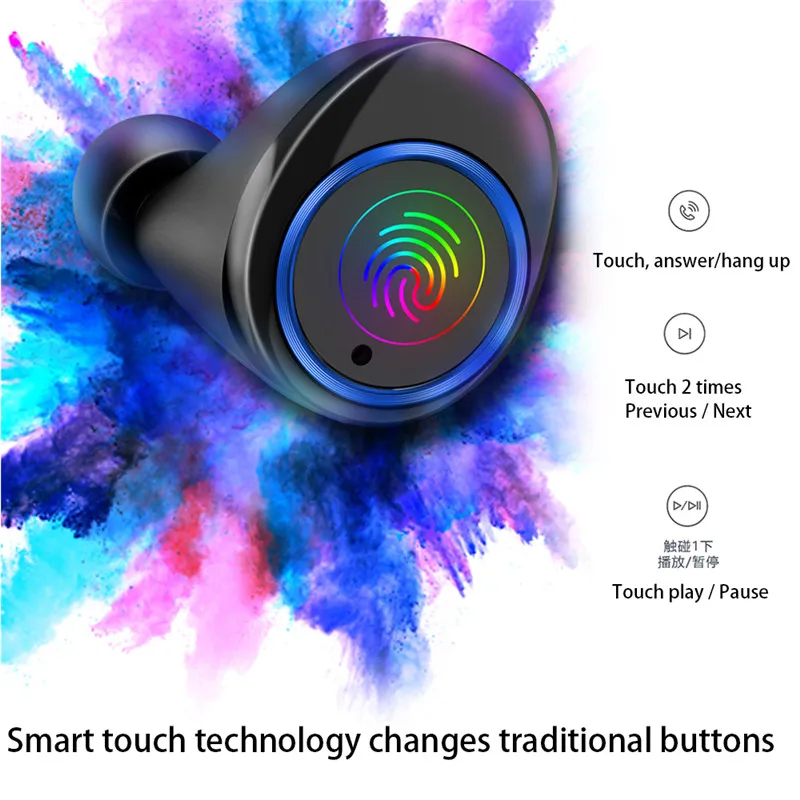 TWS Bluetooth 5,0 наушники беспроводные наушники дисплей питания с сенсорным управлением спортивные стерео беспроводные наушники зарядная коробка