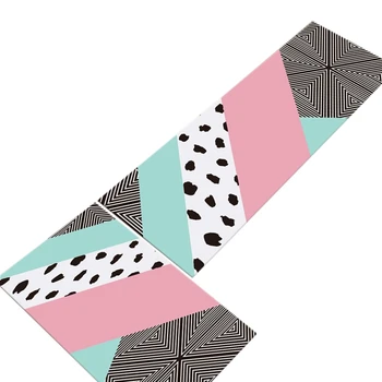 

2 Pcs Geometric Pattern Mats Bath Carpet Floor Mat Home Entrance Doormat Absorbent Bedroom Living Room Floor Mats Kitchen Rugs
