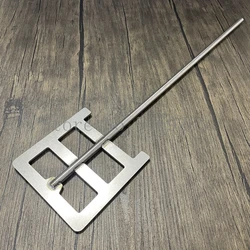 1pc tipo de âncora de aço inoxidável lâmina pá folha largura 60mm 80mm impulsor agitação lâmina com haste, usado em laboratório ferramentas de mistura