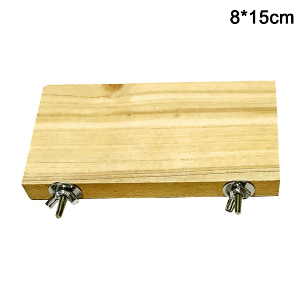 8cmx15cm Деревянная подставка платформа, игрушка Когтеточка чистая клетка аксессуары для попугая хомяка pappagallo в legno подставка для игрушки HTQ99 - Цвет: 8cmx15cm