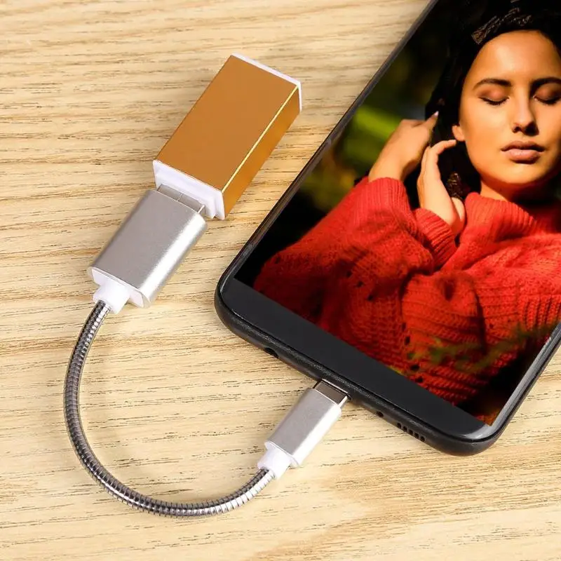 14,5 см USB C адаптер для телефона OTG кабель type C штекер для USB2.0 Женский кабель для передачи данных