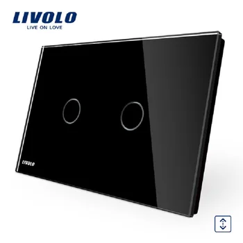 

Livolo AU US standard Glass Panel, 110~250V,Wireless Remote Control Curtain Switches,curtain dimmer remote switch VL-C902W-11