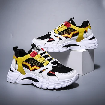 

New Popular Fashion Casual Shoes for Men Breathable platform Leisure Sneakers Man Lace-up Breathable Walking Shoes Size 35-44