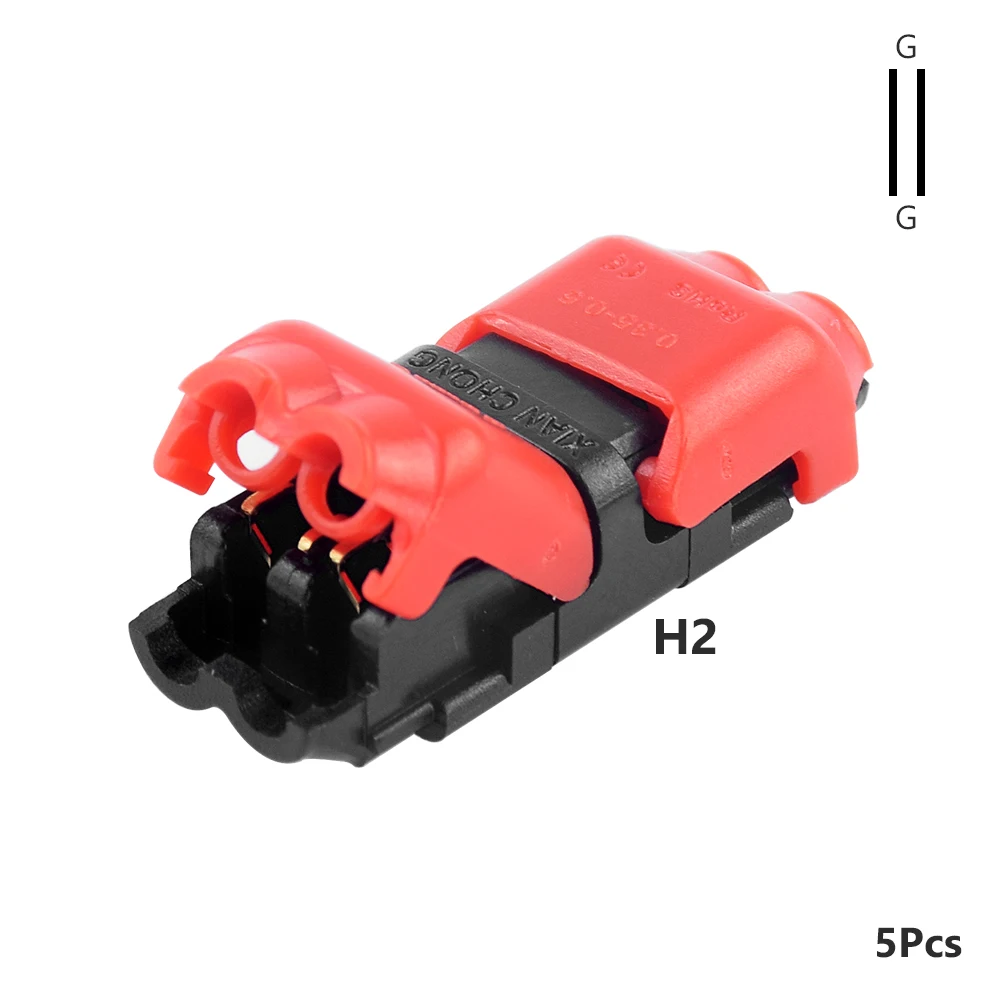 Red I shape 2Pin 5 шт. быстроразъемный проволочный замок на скотче разъем проводки для 1 Pin 2 Pin 22-18AWG светодиодные полосы провода автомобильные аудио Кабельные Наконечники Обжимные - Цвет: Red I shape 2Pin