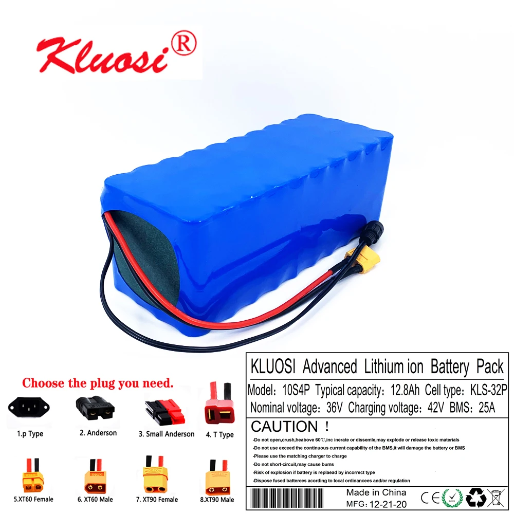 KLUOSI-10S4P Lithium Battery Pack eBike Electric Car