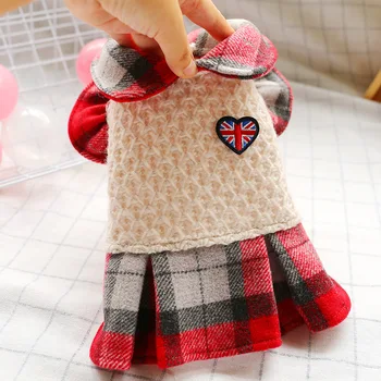 

Cute Pet Dog Dress for Small Dogs Winter Dog Clothes Chihuahua Shih Tzu Dresses Puppy Skirt Pets Clothing Uniforms disfraz perro