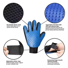 

Dog Cat Pet Grooming Gloves Deshedding Hair Gloves Animal Back Massage Silicone Combs Dogs Bath Cleaning Supplies