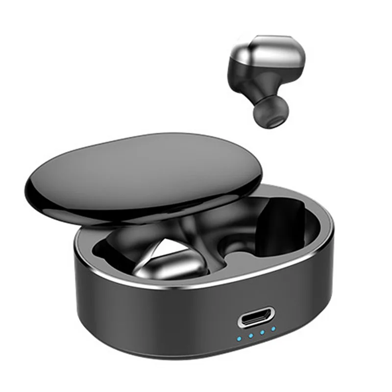 LEORY T50 TWS bluetooth 5,0 наушники 6D стерео звук бинауральные HD вызов DSP шумоподавление Спортивная гарнитура с микрофоном для X XR - Цвет: Черный