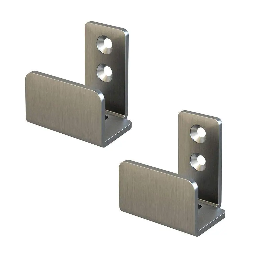 

Stainless Steel Floor Guide Wall Mount Sliding Barn Door Hardware Up to 1-3/8"W 1-1/4"H Set of 2