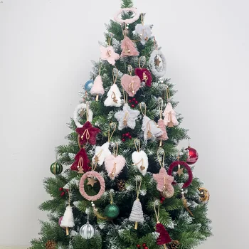 

5Pc/Set Border Explosion Models Christmas Decoration Supplies Ins Plush Decoration Pendant Creative Christmas Tree Ornaments