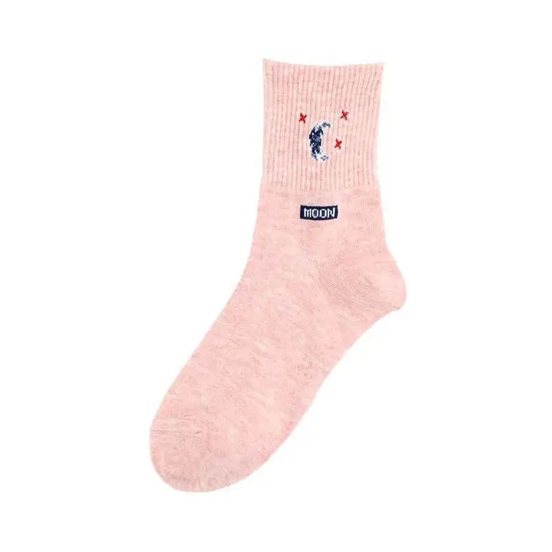 New Cotton Socks Moon Sun Planet Explosions Casual Socks South Korean Harajuku Creative Astronaut Cotton Cute Socks