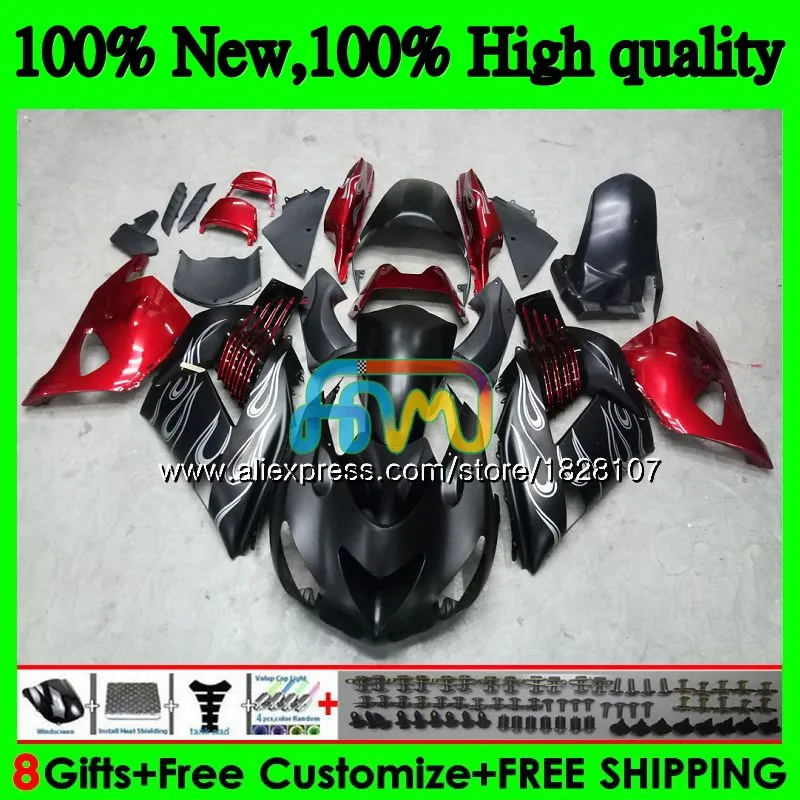 Инъекции для KAWASAKI ZX-14R ZX14R для детей возрастом 12, 13, 14, 15, 16, 17, 24BS. 52 ZZR1400 ZX 14R 2012 2013 черного и красного цвета, обтекатель - Цвет: No. 1
