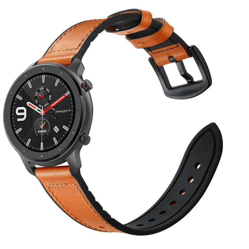1 шт. ремешок для часов из натуральной кожи для AMAZFIT GTR 42 мм/47 мм Смарт-часы