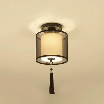 

Classic Japanese Led Ceiling Lamp Ceiling Light Fixtures Suspension Luminaire Fabric Vintage Retro Shade Surface Mount Chinese